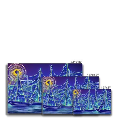 Sailboats with people on them in a beautiful ocean with buildings and people in the