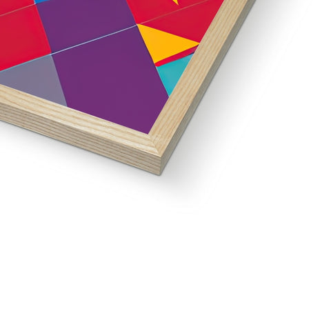 Wood panel with wooden plates that are cut into various shapes and colored with a knife.