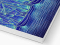 a book of card covers with blue and green designs and a picture of the water and
