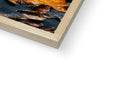 A hard cover photograph of wood wood frame has a book hanging on it next to a