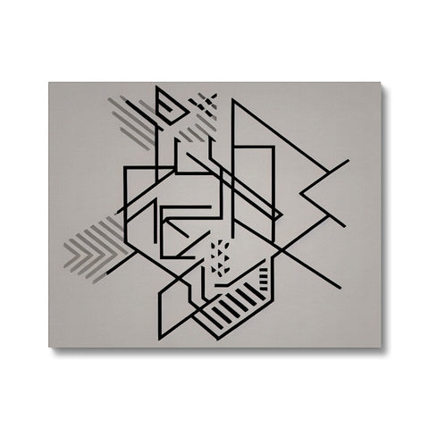 An art sticker on a decorative tile with an abstract design.