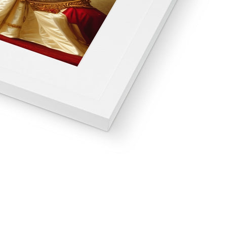 a picture of a photograph on a white picture frame with a gold background on top
