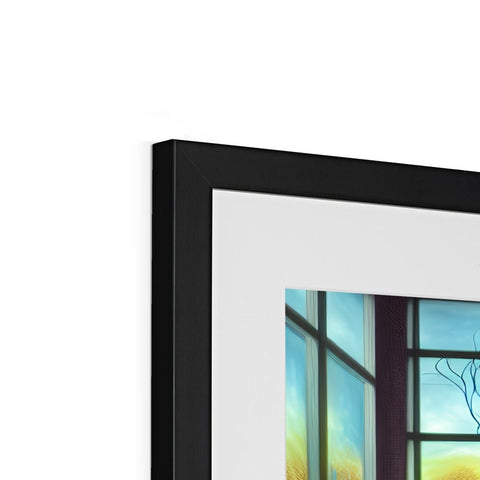 A photo frame that contains multiple pictures with three different styles of art frames.