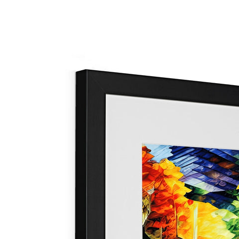 a picture of an art print on a frame with a flower in it