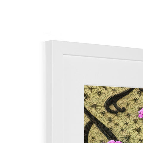 a flower print of Cactus plants hanging on a picture frame
