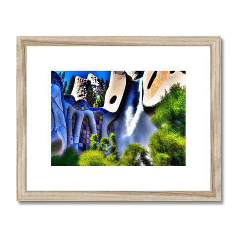 A blue framed picture is a black and white picture with blue background and a green background