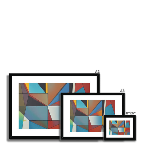 Several square frames that are used as wall prints on a wall.