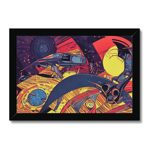 An art print of a person riding in a car outside.