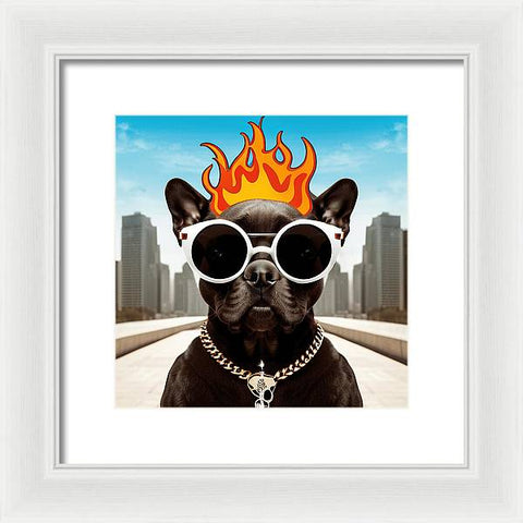 French Bulldog 1 - Colorful - Photo - Framed Print