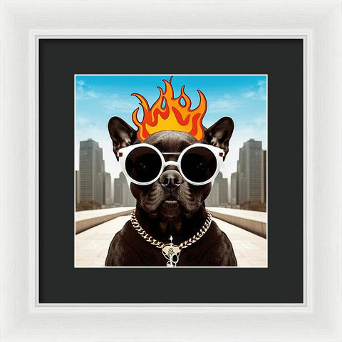 French Bulldog 1 - Colorful - Photo - Framed Print