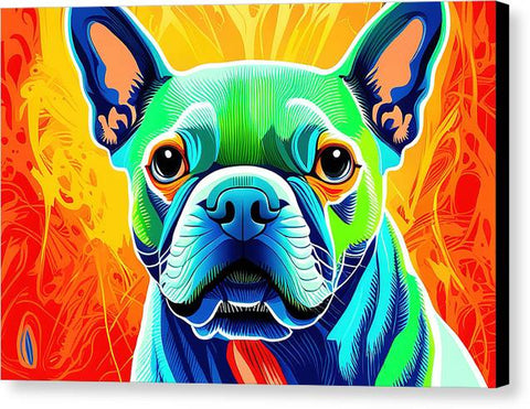French Bulldog 12 - Colorful - Painting - Canvas Print