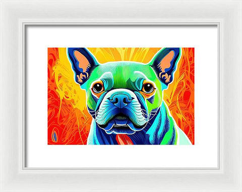French Bulldog 12 - Colorful - Painting - Framed Print
