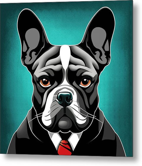 French Bulldog 17 - Painting - Metal Print