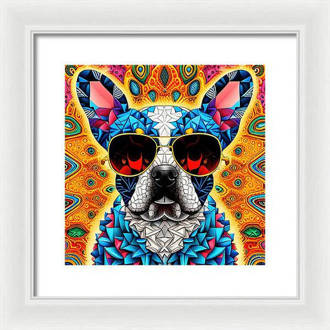French Bulldog 18 - Colorful - Painting - Framed Print