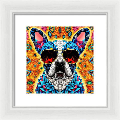 French Bulldog 18 - Colorful - Painting - Framed Print