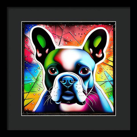 French Bulldog 22 - Colorful - Painting - Framed Print