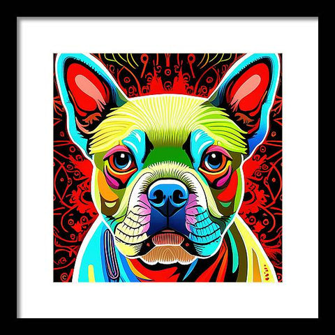 French Bulldog 23 - Colorful - Painting - Framed Print