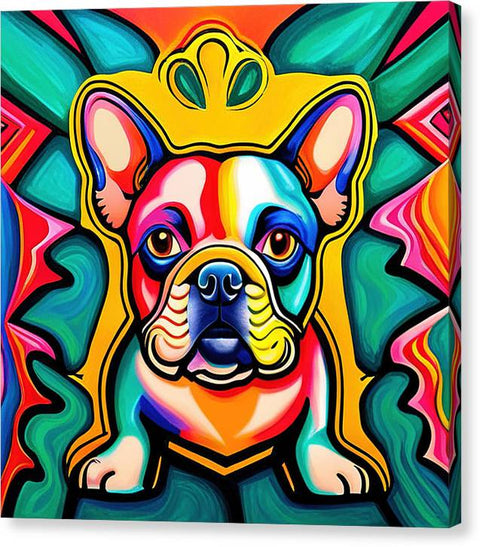 French Bulldog 25 - Colorful - Painting - Canvas Print