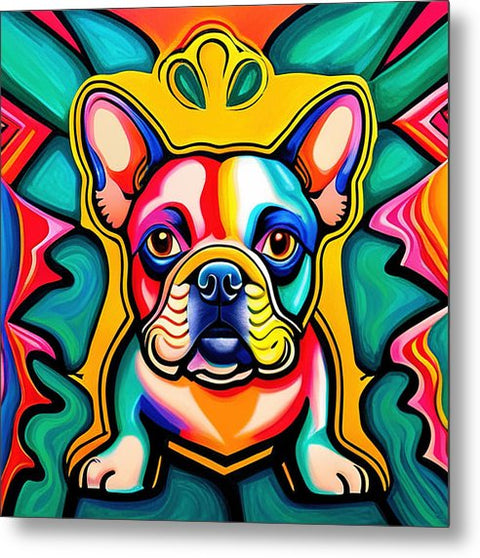 French Bulldog 25 - Colorful - Painting - Metal Print