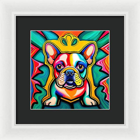 French Bulldog 25 - Colorful - Painting - Framed Print
