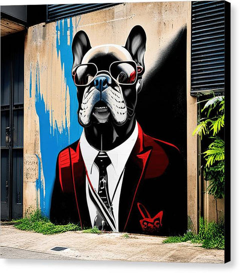 French Bulldog 26 - Street Art - Canvas Print