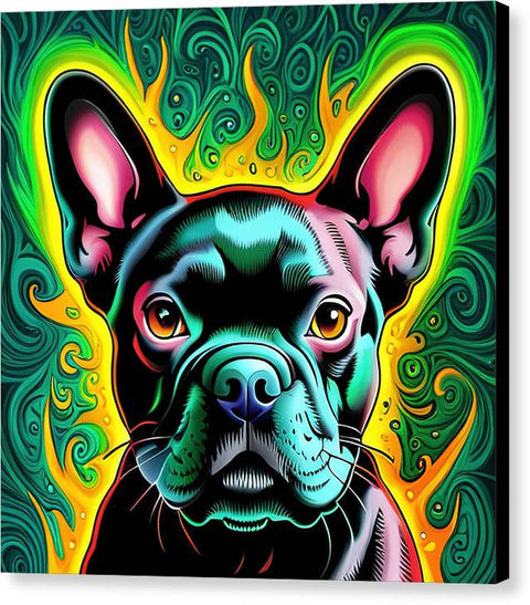 French Bulldog 27 - Colorful - Painting - Canvas Print