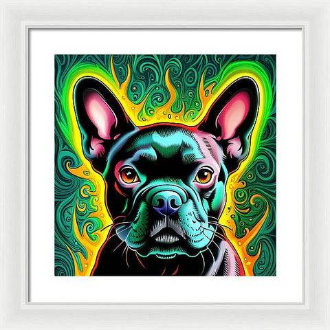 French Bulldog 27 - Colorful - Painting - Framed Print