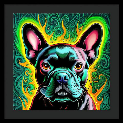 French Bulldog 27 - Colorful - Painting - Framed Print