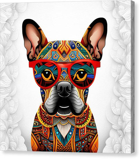 French Bulldog 29 - Colorful - Painting - Canvas Print