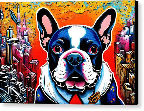 French Bulldog 30 - Colorful - Painting - Canvas Print