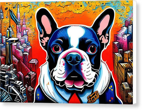French Bulldog 30 - Colorful - Painting - Canvas Print