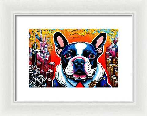 French Bulldog 30 - Colorful - Painting - Framed Print