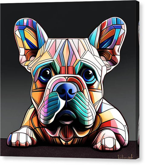 French Bulldog 32 - Colorful - Painting - Canvas Print
