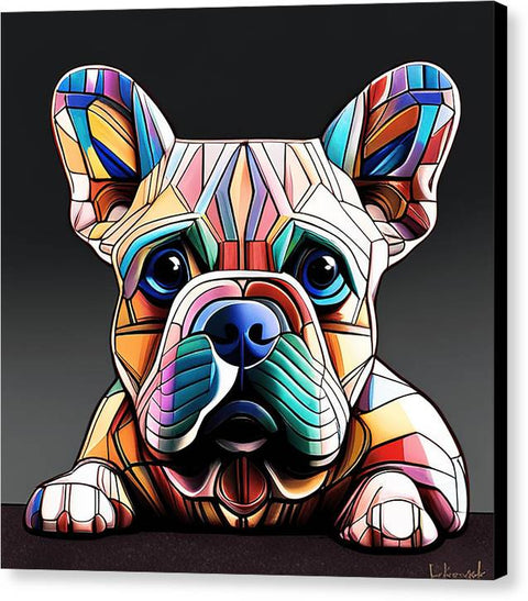 French Bulldog 32 - Colorful - Painting - Canvas Print