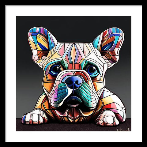 French Bulldog 32 - Colorful - Painting - Framed Print