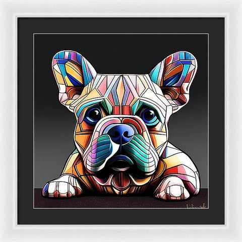 French Bulldog 32 - Colorful - Painting - Framed Print