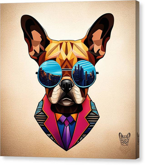 French Bulldog 35 - Colorful - Painting - Canvas Print