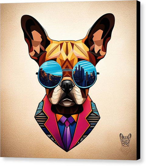 French Bulldog 35 - Colorful - Painting - Canvas Print