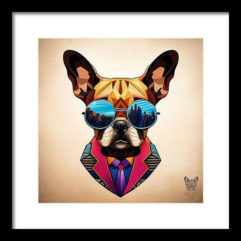 French Bulldog 35 - Colorful - Painting - Framed Print