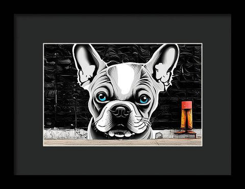 French Bulldog 36 - Street Art - Framed Print