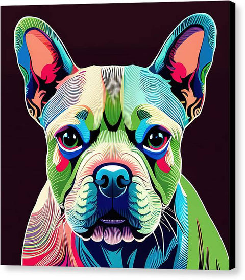 French Bulldog 4 - Colorful - Painting - Canvas Print