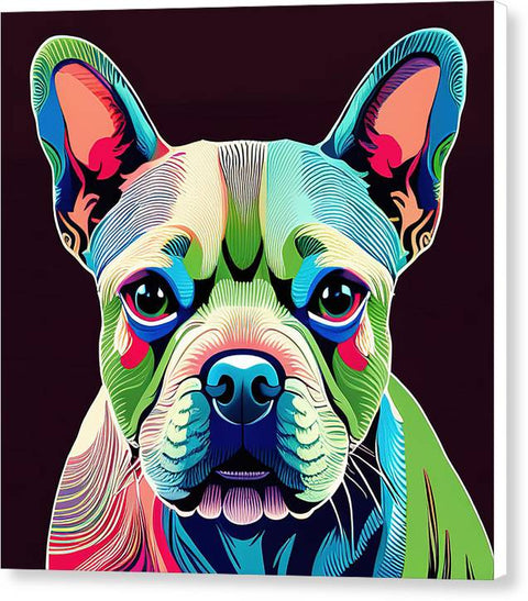 French Bulldog 4 - Colorful - Painting - Canvas Print