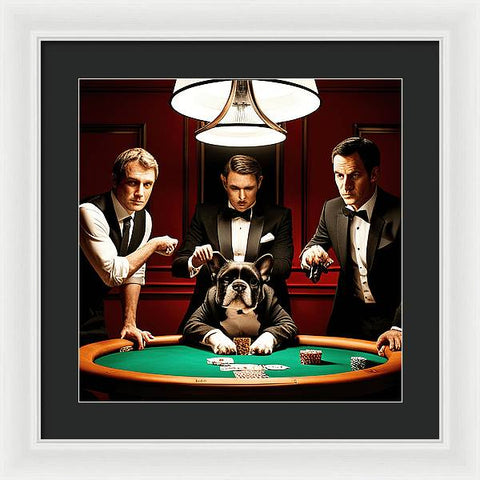 French Bulldog 4 - Poker - Photo - Framed Print