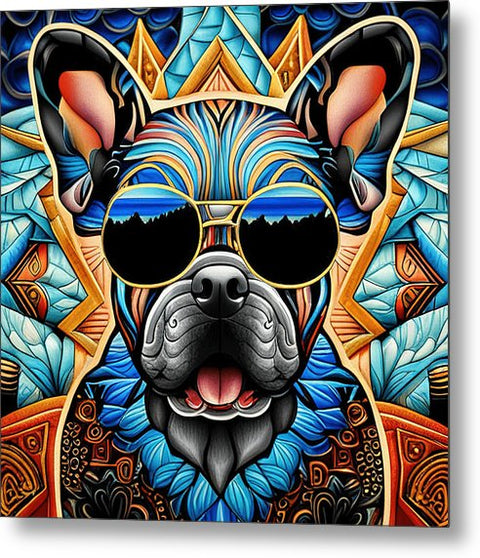 French Bulldog 43 - Painting - Colorful - Metal Print