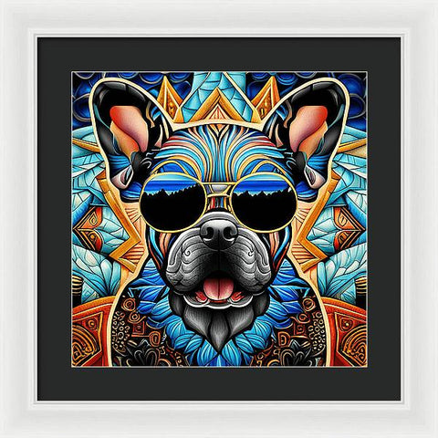 French Bulldog 43 - Painting - Colorful - Framed Print