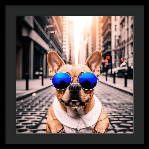 French Bulldog 44 - Colorful - Photo - Framed Print