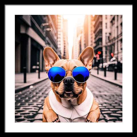 French Bulldog 44 - Colorful - Photo - Framed Print