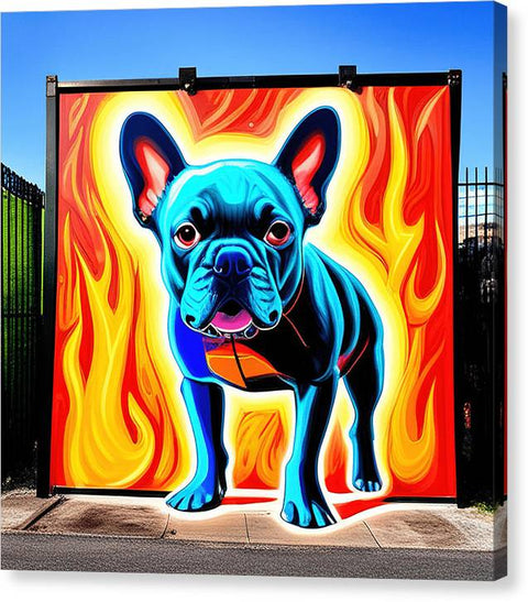 French Bulldog 47 - Colorful - Street Art - Canvas Print