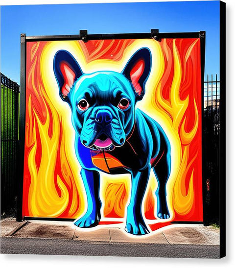 French Bulldog 47 - Colorful - Street Art - Canvas Print