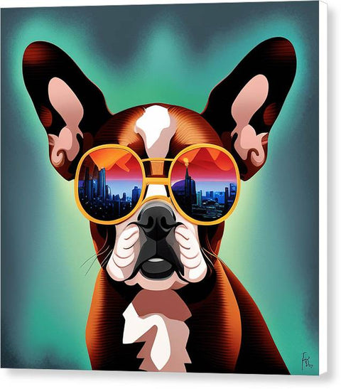 French Bulldog 48 - Colorful - Painting - Canvas Print